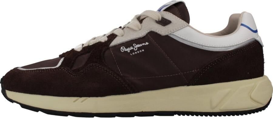 Pepe Jeans Sneakers laag 'Marlon Vibe' donkerbruin wit