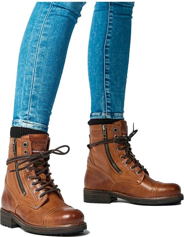 Pepe Jeans Melting Combat Laarzen Tobacco Dames - Foto 4