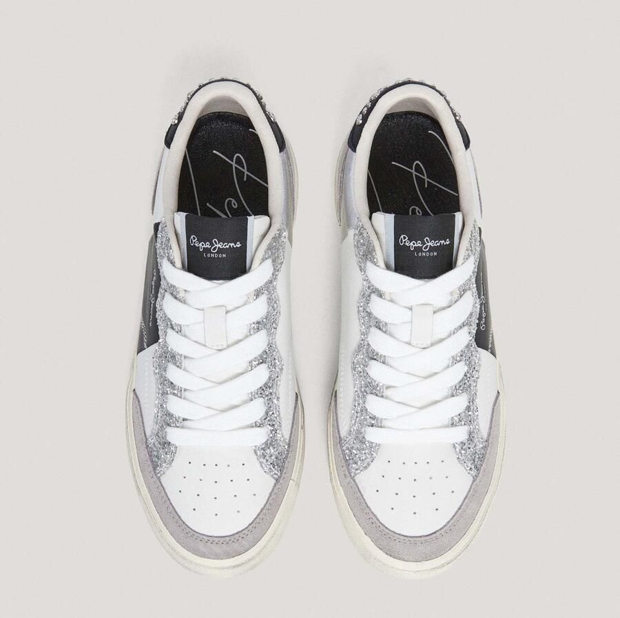 Pepe Jeans Milan Court Schoenen Wit Vrouw