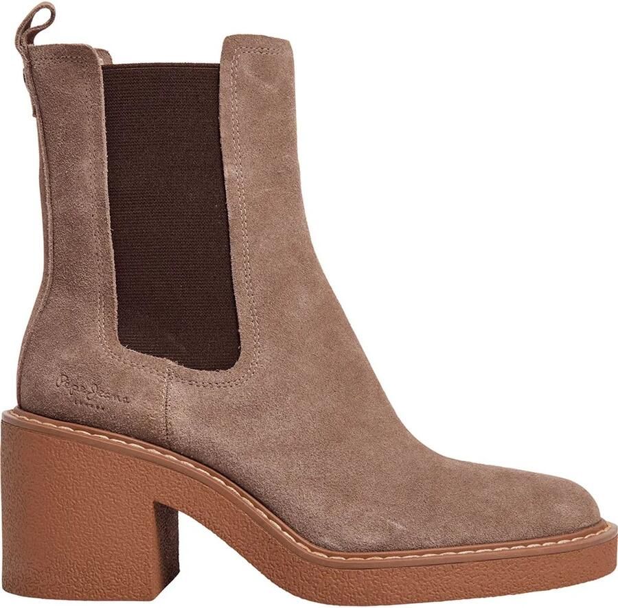 Pepe Jeans Nicole Chelsea Booties Met Hak Bruin Vrouw