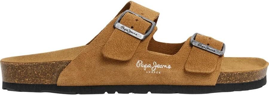 Pepe Jeans Comfortabele Suède Sandalen met Kurken Tussenzool