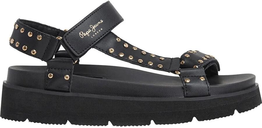 Pepe Jeans Pola Metal Sandalen Zwart Vrouw