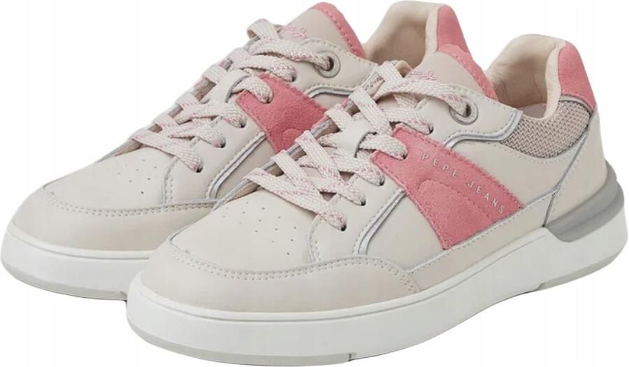 Pepe Jeans Sportieve Damesschoenen Grijs Leren Buitenzijde - Foto 3