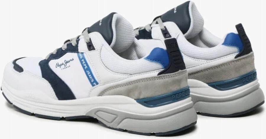 Pepe Jeans Serie Witte Sportschoenen Veters Lage Sneakers