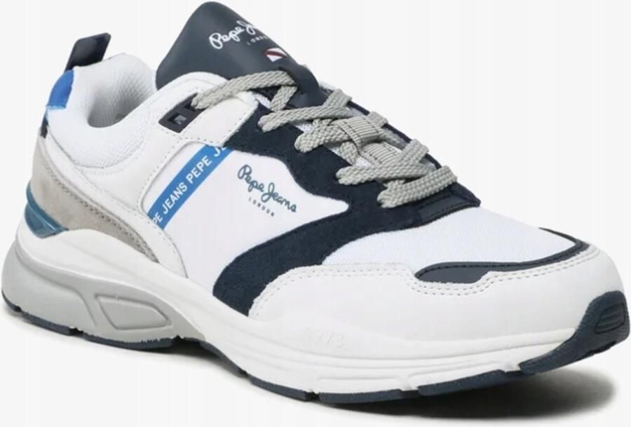 Pepe Jeans Serie Witte Sportschoenen Veters Lage Schoen