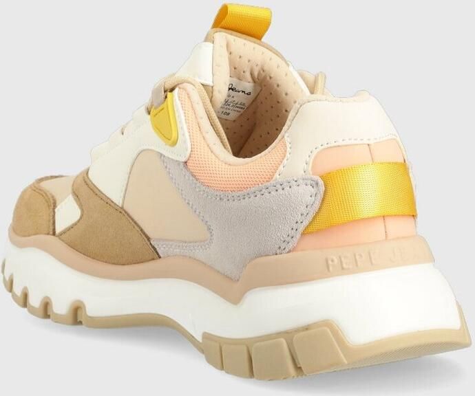 Pepe Jeans Sportieve Dames Schoenen Leren Inzet