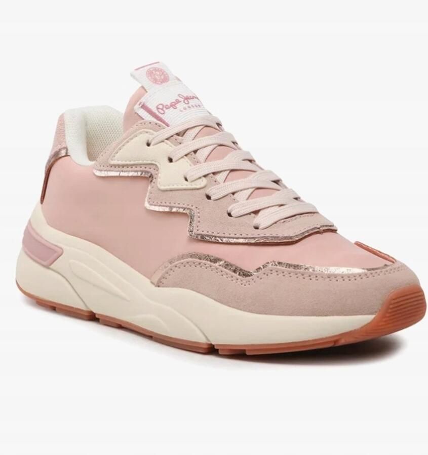 Pepe Jeans Sportieve Damesschoenen Roze Leer
