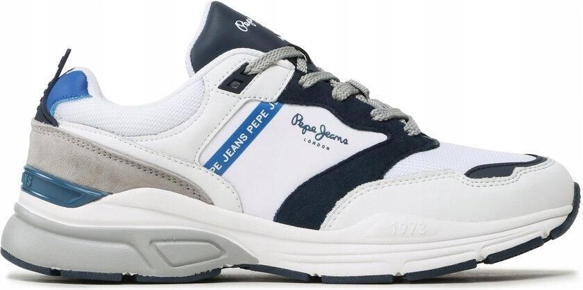 Pepe Jeans Sportieve Schoenen Lage sneakers Witte kleur Vetersluiting
