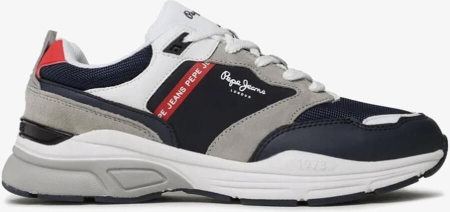 Pepe Jeans Sportieve Sneakers Blauw Lage Veterschoen