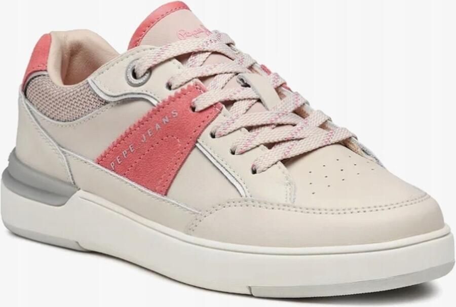 Pepe Jeans Sportieve Damesschoenen Grijs Leren Buitenzijde - Foto 2