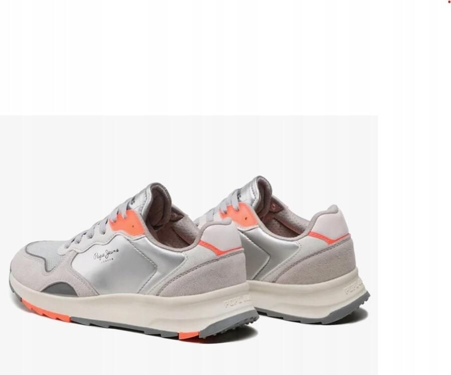 Pepe Jeans Sportschoenen Grijs Veters Leren Inzet