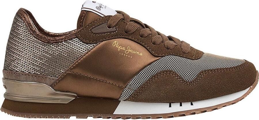 Pepe Jeans Serie Sportschoenen Bruin Vetersluiting Logo - Foto 4