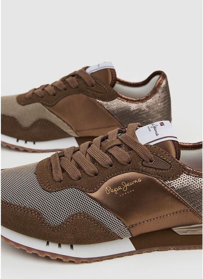 Pepe Jeans Serie Sportschoenen Bruin Vetersluiting Logo - Foto 2