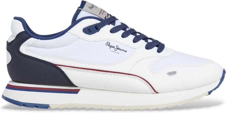 Pepe Jeans Sneakers laag 'Bexley South' donkerblauw karmijnrood wit