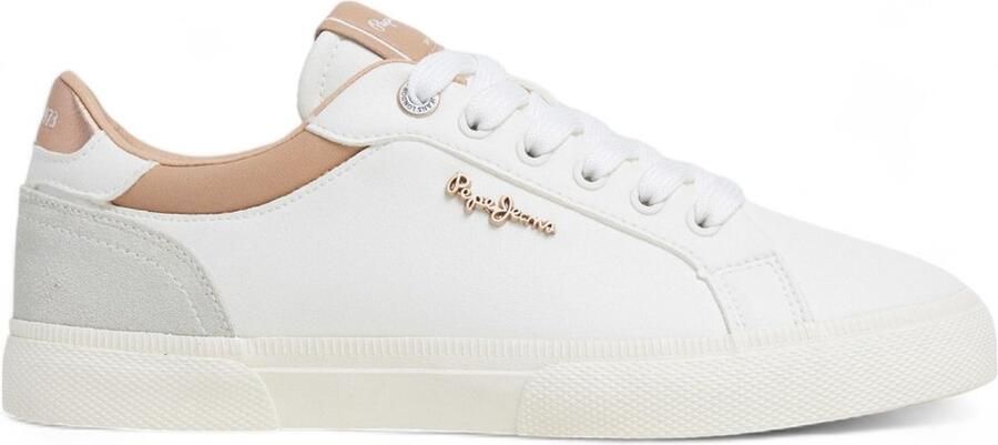Pepe Jeans Sneakers laag 'KENTON COURT' lichtbruin grijs wit