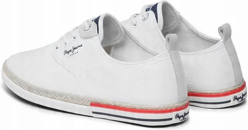 Pepe Jeans Veterschoenen Wit Laag Met Logo