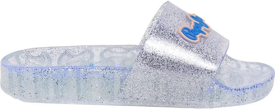Pepe Jeans Wave Pop Slippers Transparant Zilver Meisje