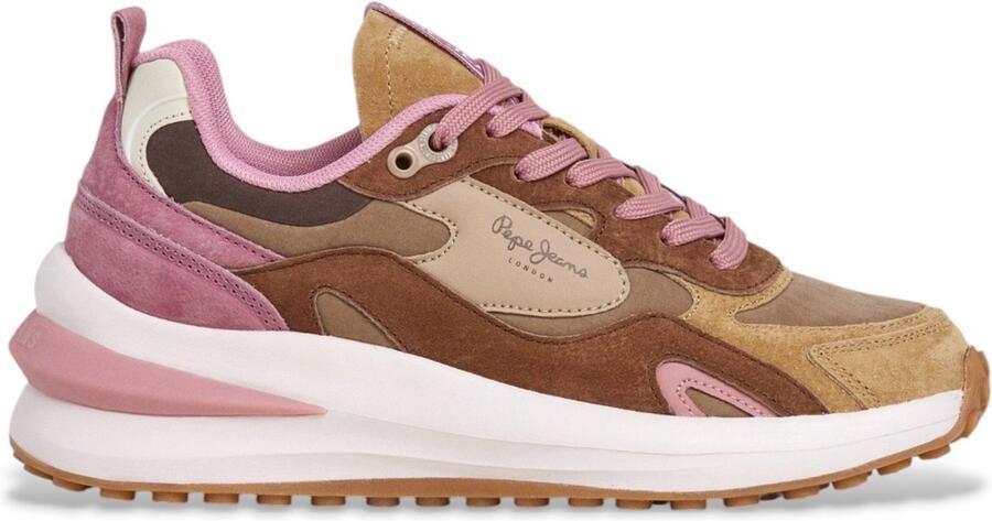 Pepe Jeans Winslow Bruin Leren Sneakers