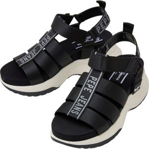 Pepe Jeans Venus Point Sandalen Met Sleehak Zwart Vrouw