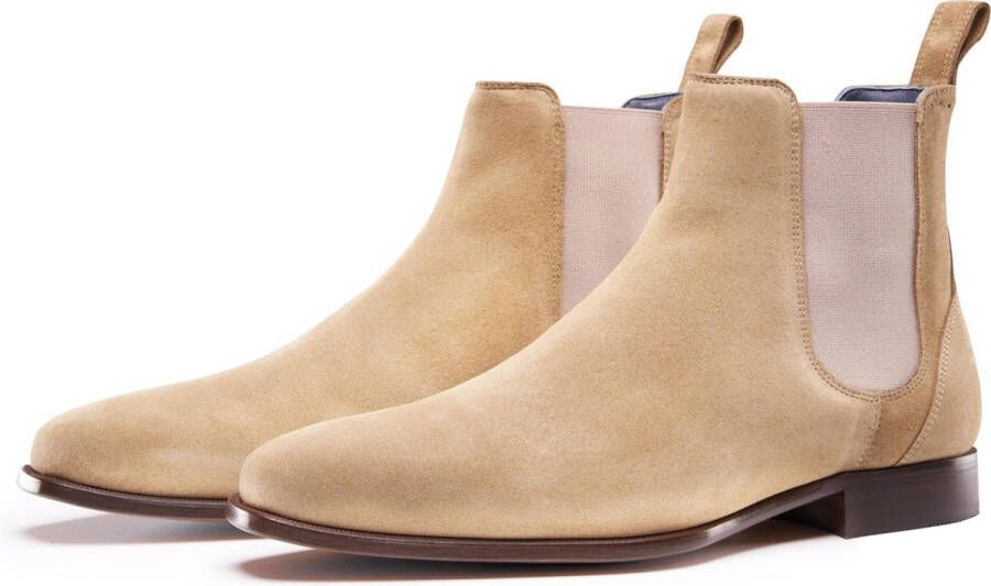 Perlie De Stadjer Comfort beige suède chelsea