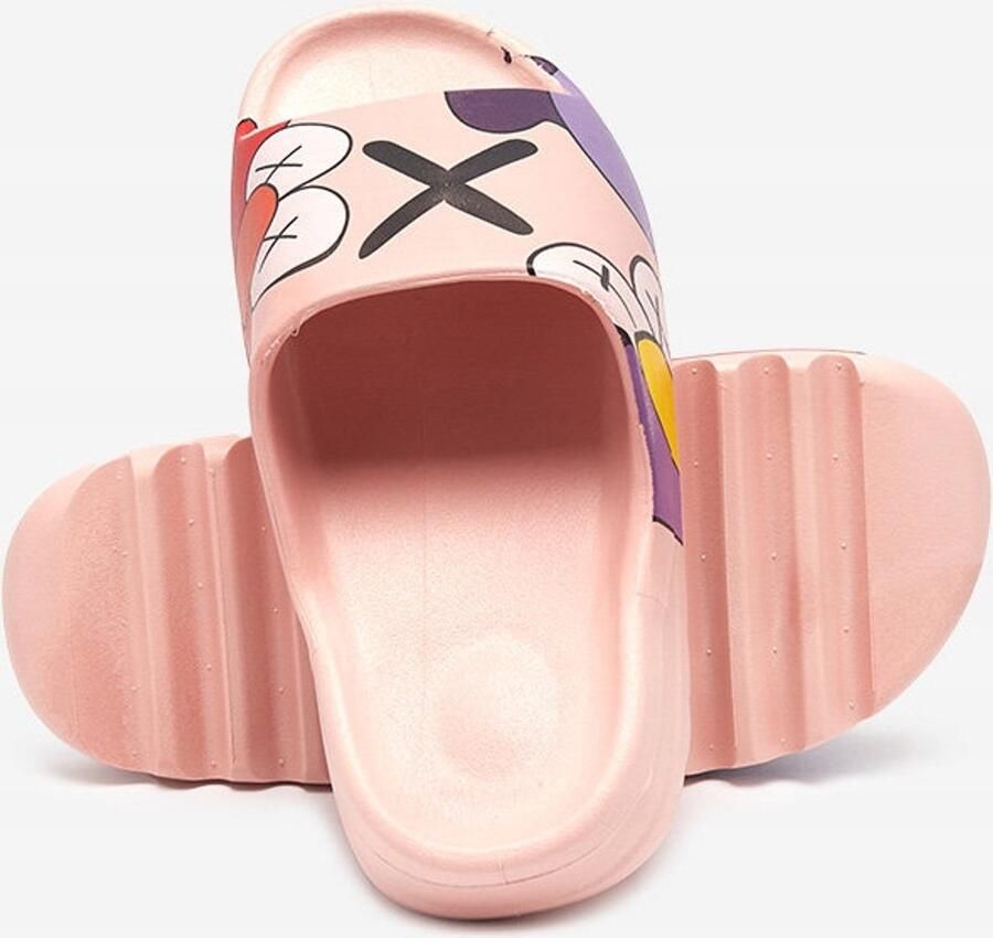 Permani Dames Slippers Roze Cookie Monster Licht & Comfortabel