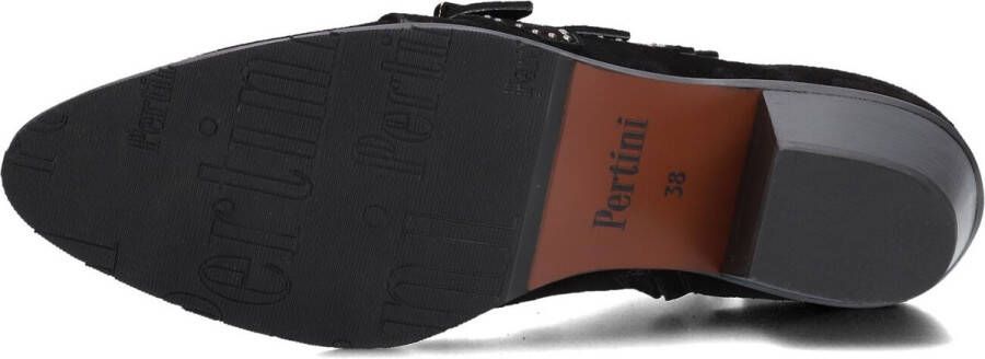 Pertini 12368 Enkellaarsjes Enkelboots met rits Dames Zwart