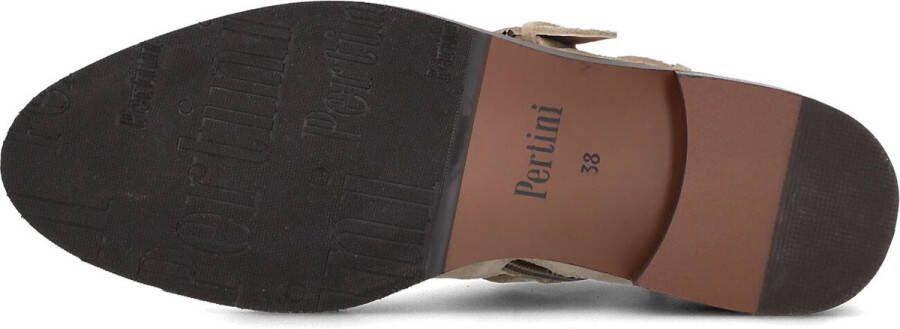 Pertini 13476 Enkellaarsjes Enkelboots met rits Dames Beige