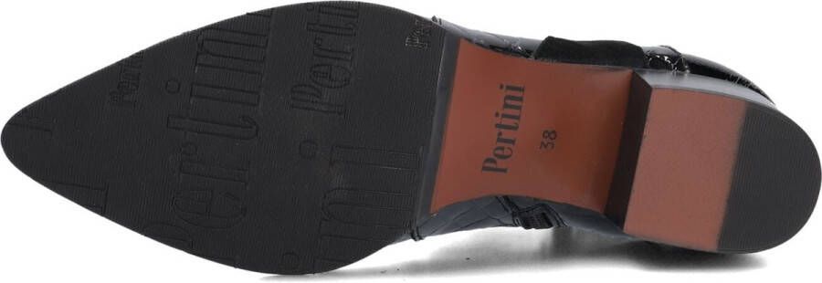 Pertini 32709 Enkellaarsjes Enkelboots met rits Dames Zwart