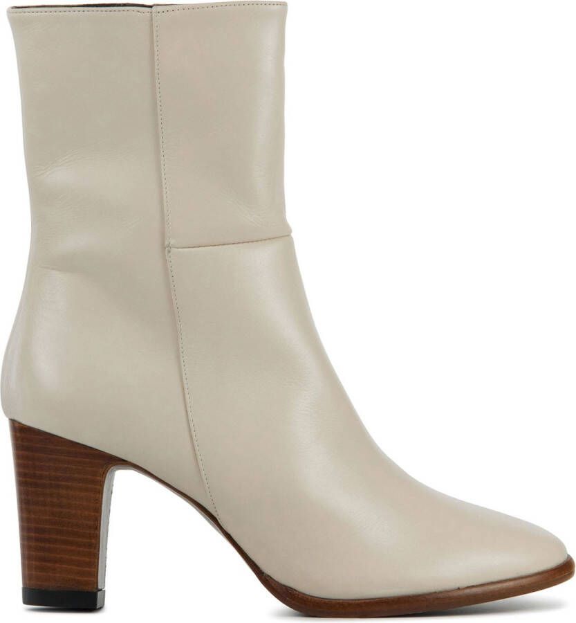 Pertini Enkellaarsjes Dames Laarzen Damesschoenen Leer 32130 Gebroken wit