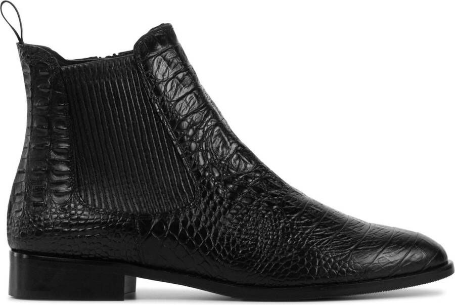 Pertini Enkellaarsjes Dames Laarzen Damesschoenen Leer 31097 Zwart