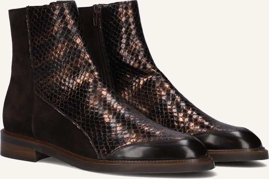 PERTINI Enkellaarsjes Dames 32848 Leer Bruin