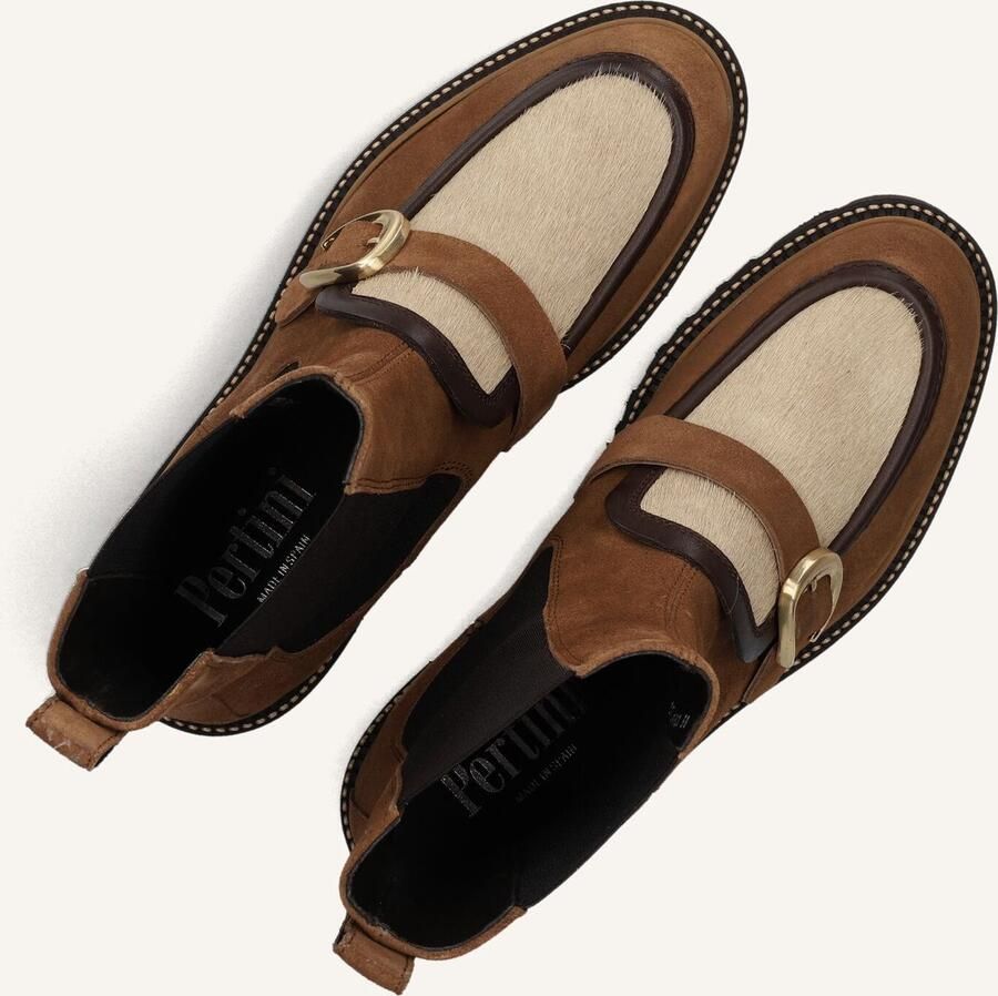 PERTINI Chelsea Boots Dames 33119 Maat: 39 Materiaal: Suède Kleur: Bruin - Foto 6
