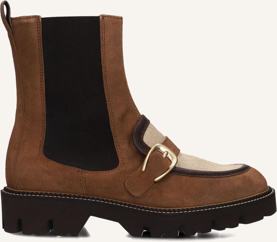 PERTINI Chelsea Boots Dames 33119 Maat: 39 Materiaal: Suède Kleur: Bruin - Foto 5