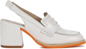 Pertini Instapschoenen Dames Damesschoenen Leer Blokhak hoogte 31054 Wit