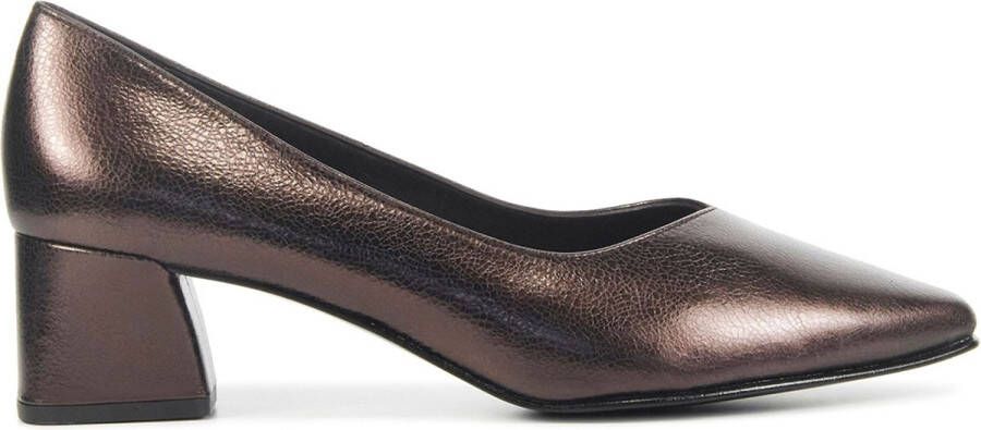 Peter Kaiser Dames Pumps Damesschoenen Leer Blokhak hoogte 48401 met Brons +