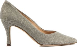 Peter Kaiser Dames Pumps Damesschoenen Canvas Glitter Blokhak hoogte 76991 Zilver