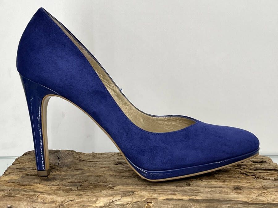 Peter Kaiser Herdi 90 Pumps Royal Suede Crackle Blauw Damesschoenen