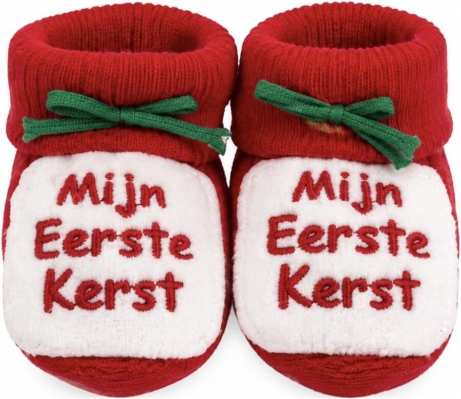 Petit Villain Babyslofjes Mijn Eerste Kerst Baby Kerstslofjes Baby Kraamcadeau- Baby s Eerste Kerst Babyshower- Brievenbuspakje