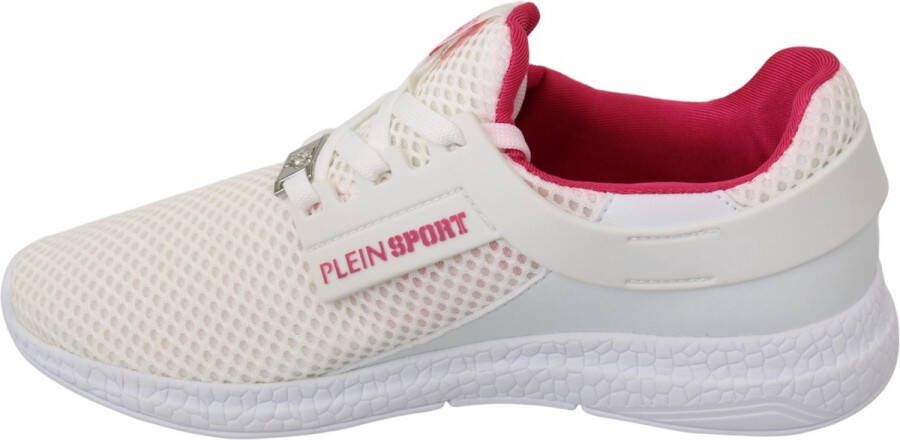 Philipp Plein Elegante witte sneakers met roze accenten White Dames