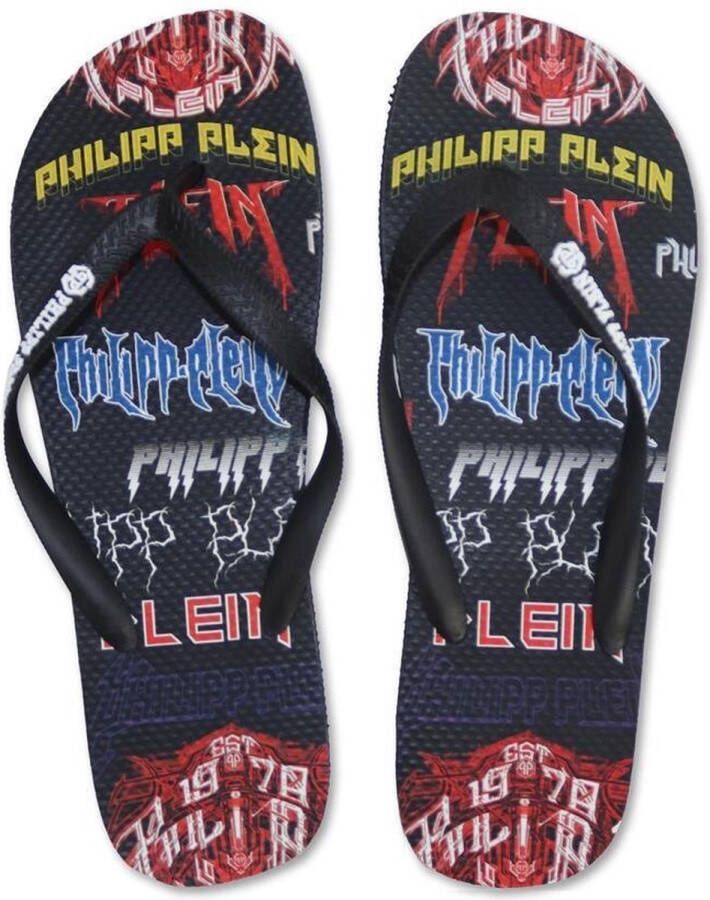 Philipp Plein Stijlvolle zomerse slippers voor heren Zwart Heren