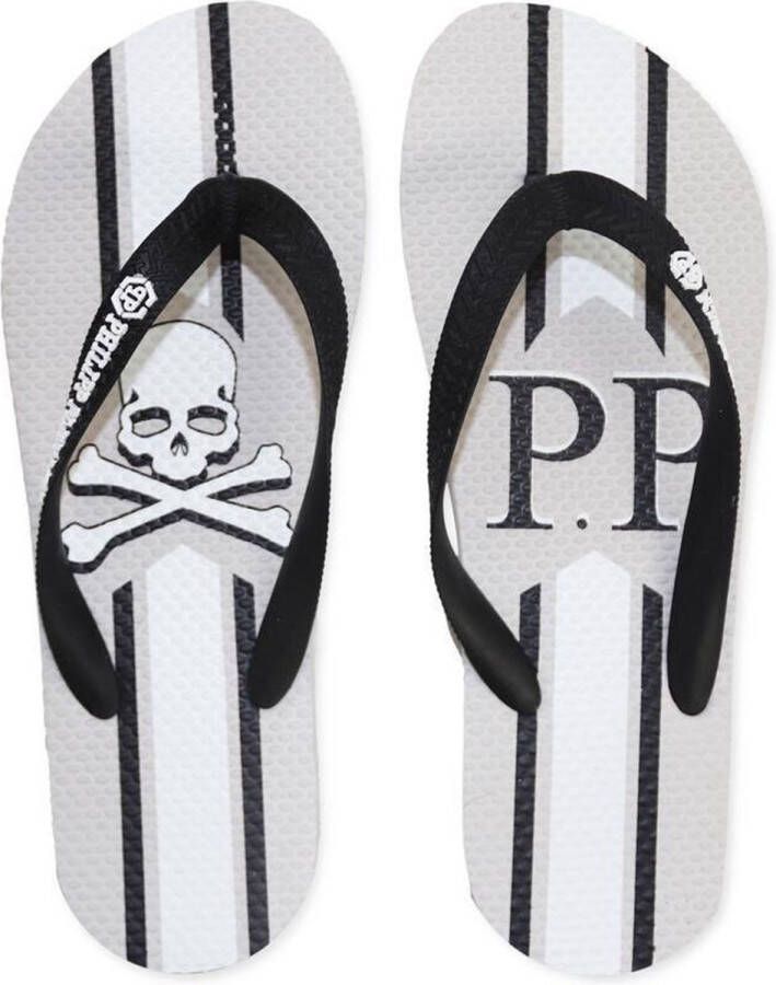 Philipp Plein Lente Zomer Unisex Synthetische Flip Flops Gray Unisex
