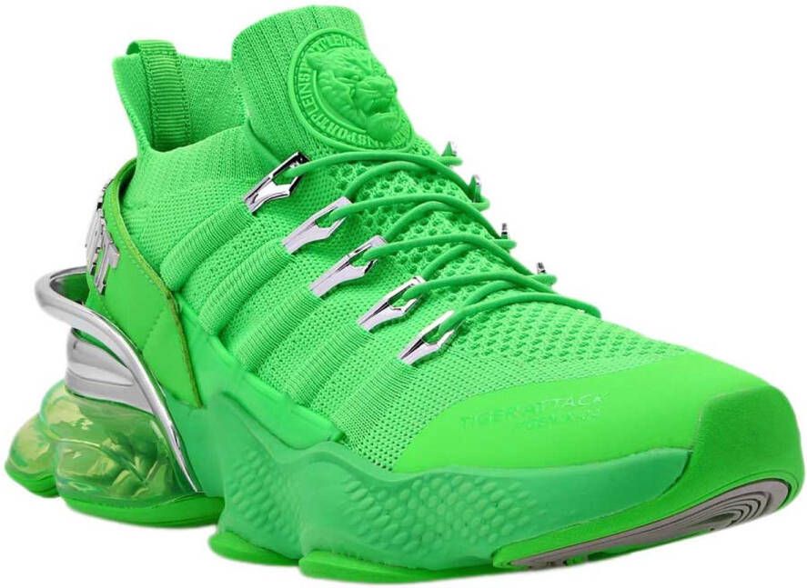 Plein Sport Groene Fluo Tiger Attack Gen. X Sneaker Green Heren