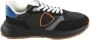 Philippe Model Sportieve Lage Sneaker in Zwart en Oranje Zwart Heren - Thumbnail 1