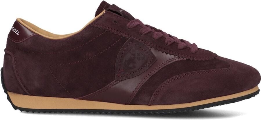 PHILIPPE MODEL Lage Sneakers Dames Planche Low Woman Suède Bordeaux