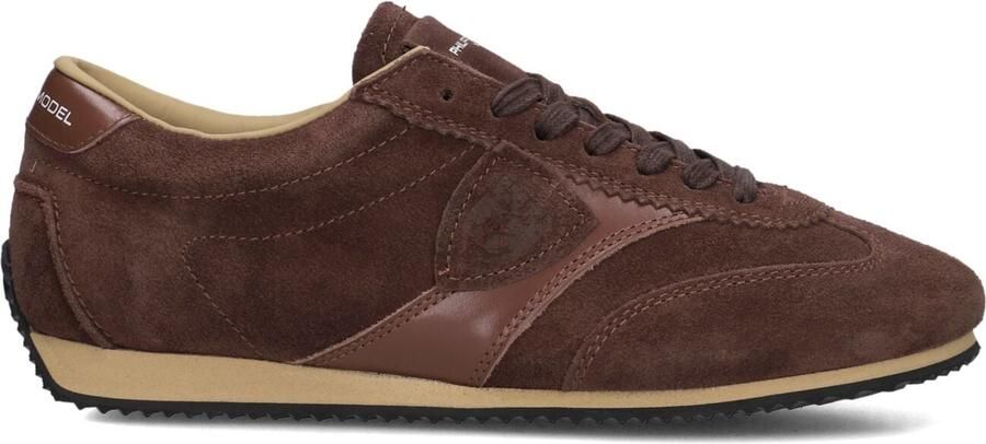 PHILIPPE MODEL Lage Sneakers Dames Planche Low Woman Suède Bruin