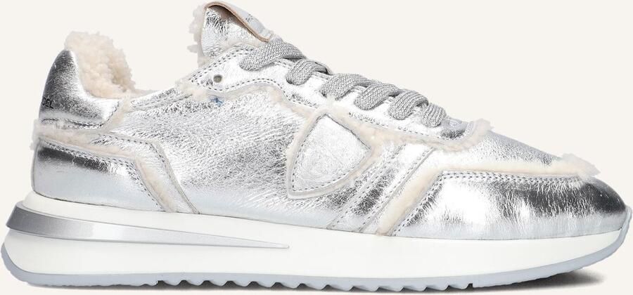 PHILIPPE MODEL Lage Sneakers Dames Tropez 2.1 Low Woman Maat: 42 Materiaal: Leer Kleur: Zilver