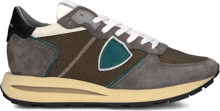 PHILIPPE MODEL Lage Sneakers Heren Tropez Haute Low Man Maat: 44 Materiaal: Leer Kleur: Grijs