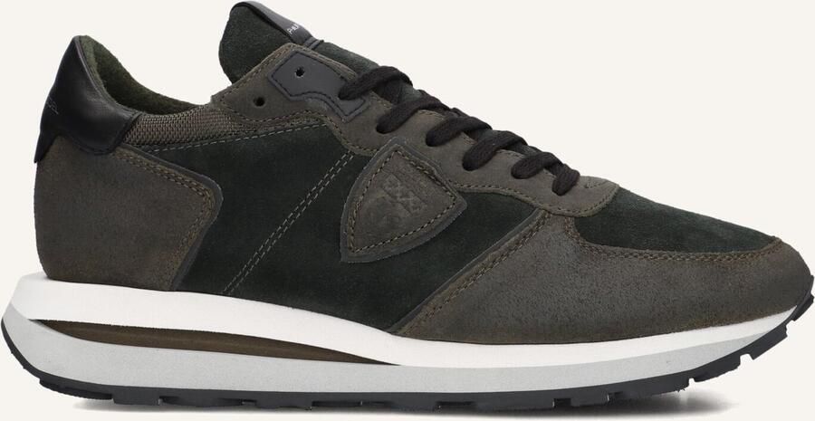 PHILIPPE MODEL Lage Sneakers Heren Tropez Haute Low Man Maat: 44 Materiaal: Suède Kleur: Groen