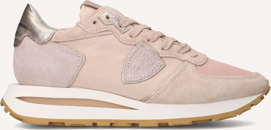 PHILIPPE MODEL Lage Sneakers Dames Tropez Haute Low Woman Maat: 39 Materiaal: Suède Kleur: Roze