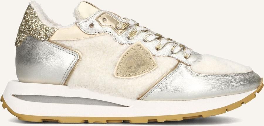 PHILIPPE MODEL Lage Sneakers Dames Tropez Haute Low Woman Textiel Beige